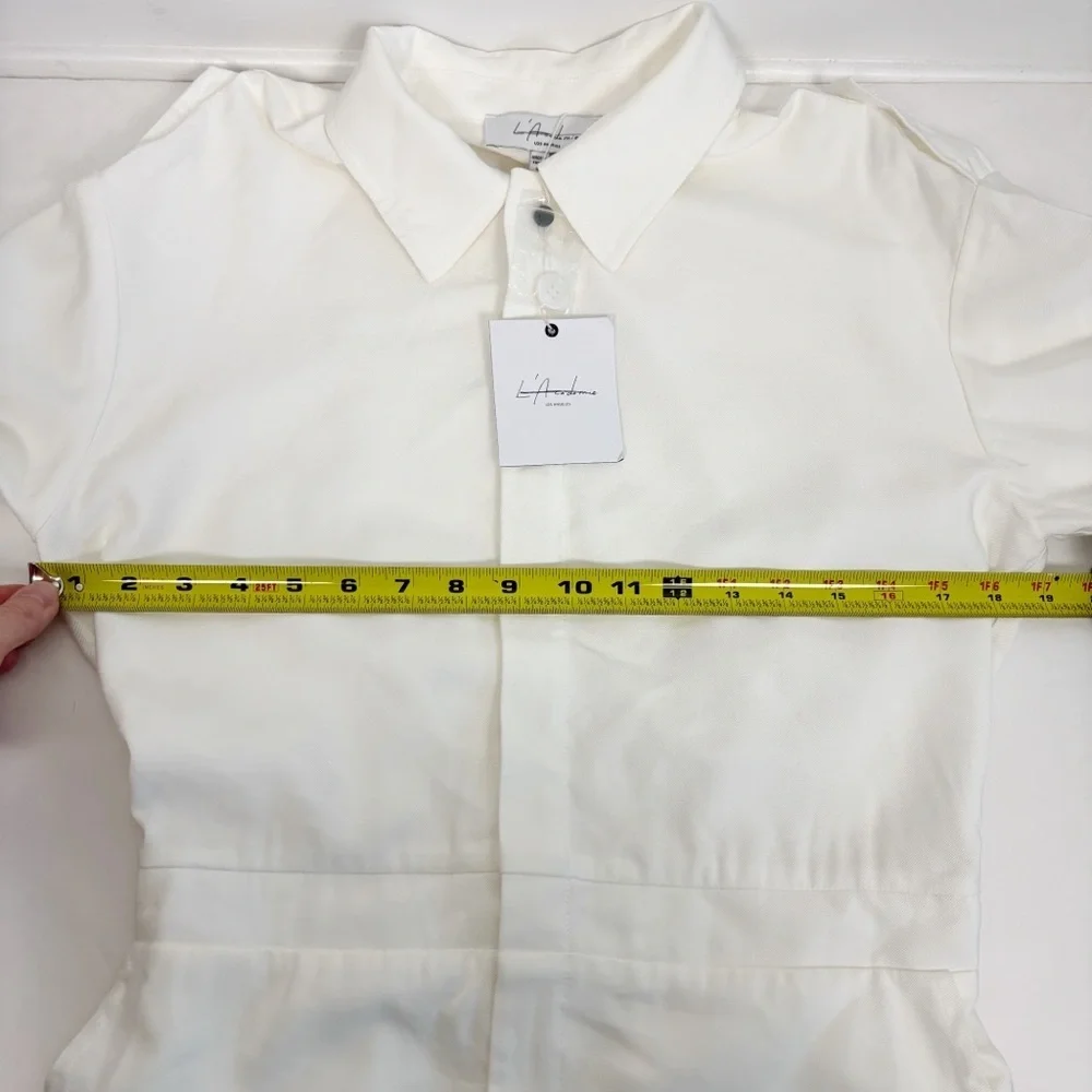L’Academie Dylan Romper in White Size S